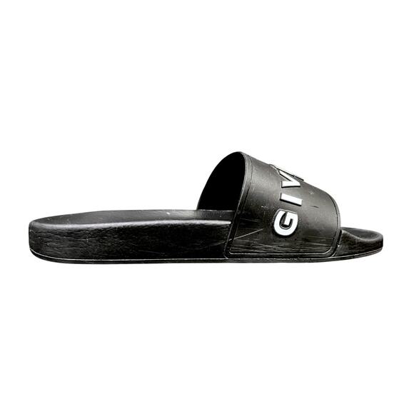 Givenchy Paris Men\'s EU 43 US 10 Black Rubber Slide Sandals Pool $350 Retail main image 5